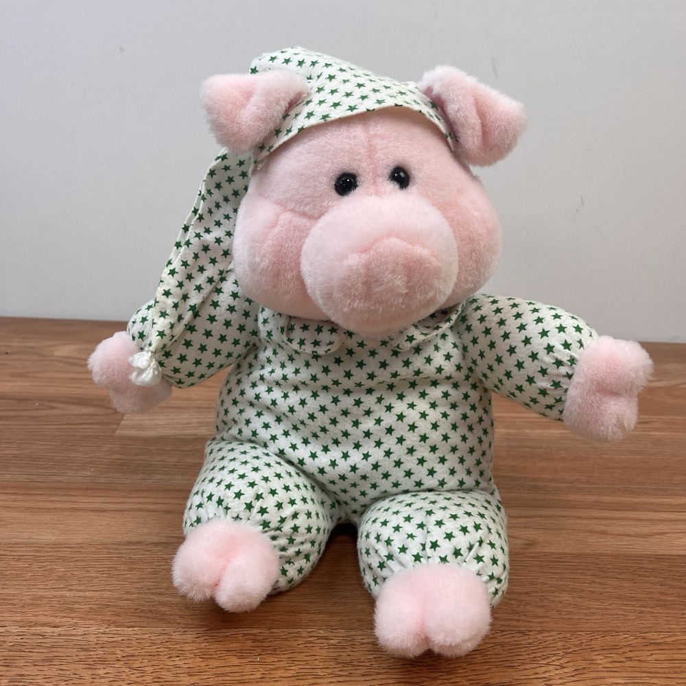 Vintage Applause Rollo the Pig Bedtime Pajamas Plush Stuffed Animal